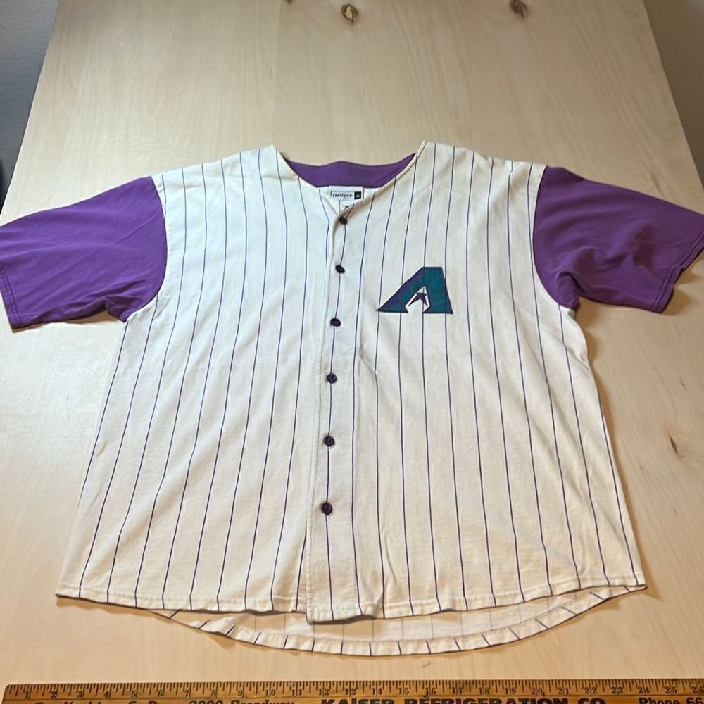 Vintage Badger Sports Pinstripe Arizona Diamondbacks Made in USA Baseball Jersey